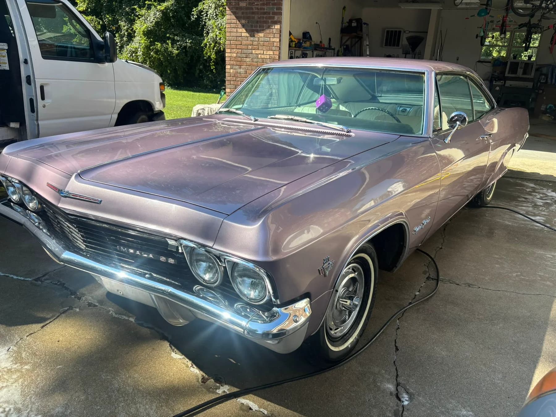 Polished classic car